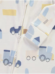 3 Pack Rainbow Print Sleepsuits George UK