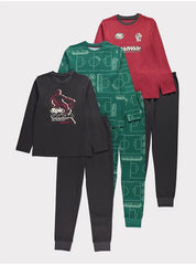 Goal Club Pyjamas 3 Pack- George UK , 6-7 Years