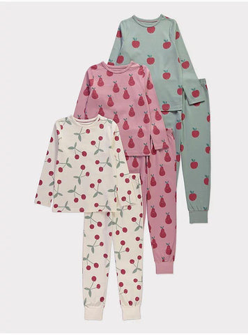 Cheery Print Pyjamas 3 Pack- George UK
