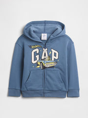 Blue Hot Wheels Relaxed Logo Zip Hoodie