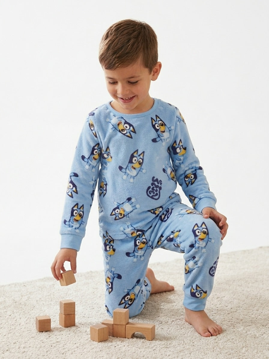 Primark Kids Bluey Printed Plush Fleece Pyjama Set