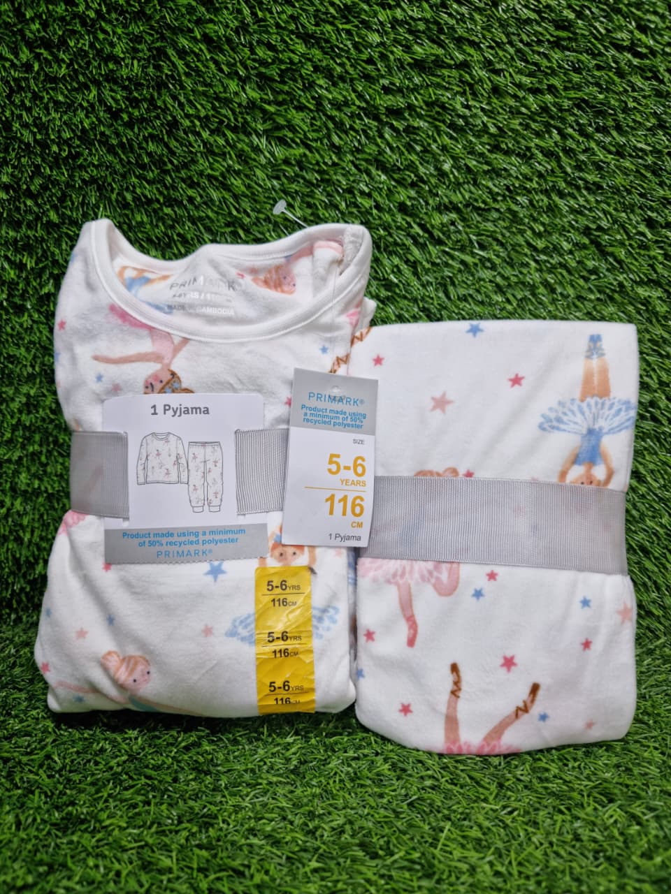 Primark Kids Ballerina Fleece Pyjama Set for Girls