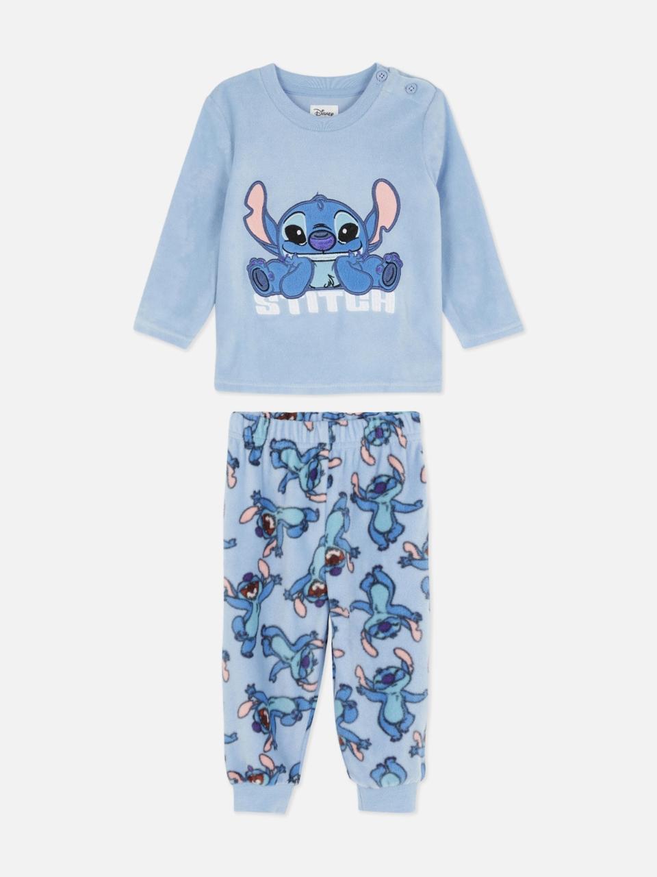 Disney Baby Stitch Soft Fleece Pyjama Set for Toddlers Primark