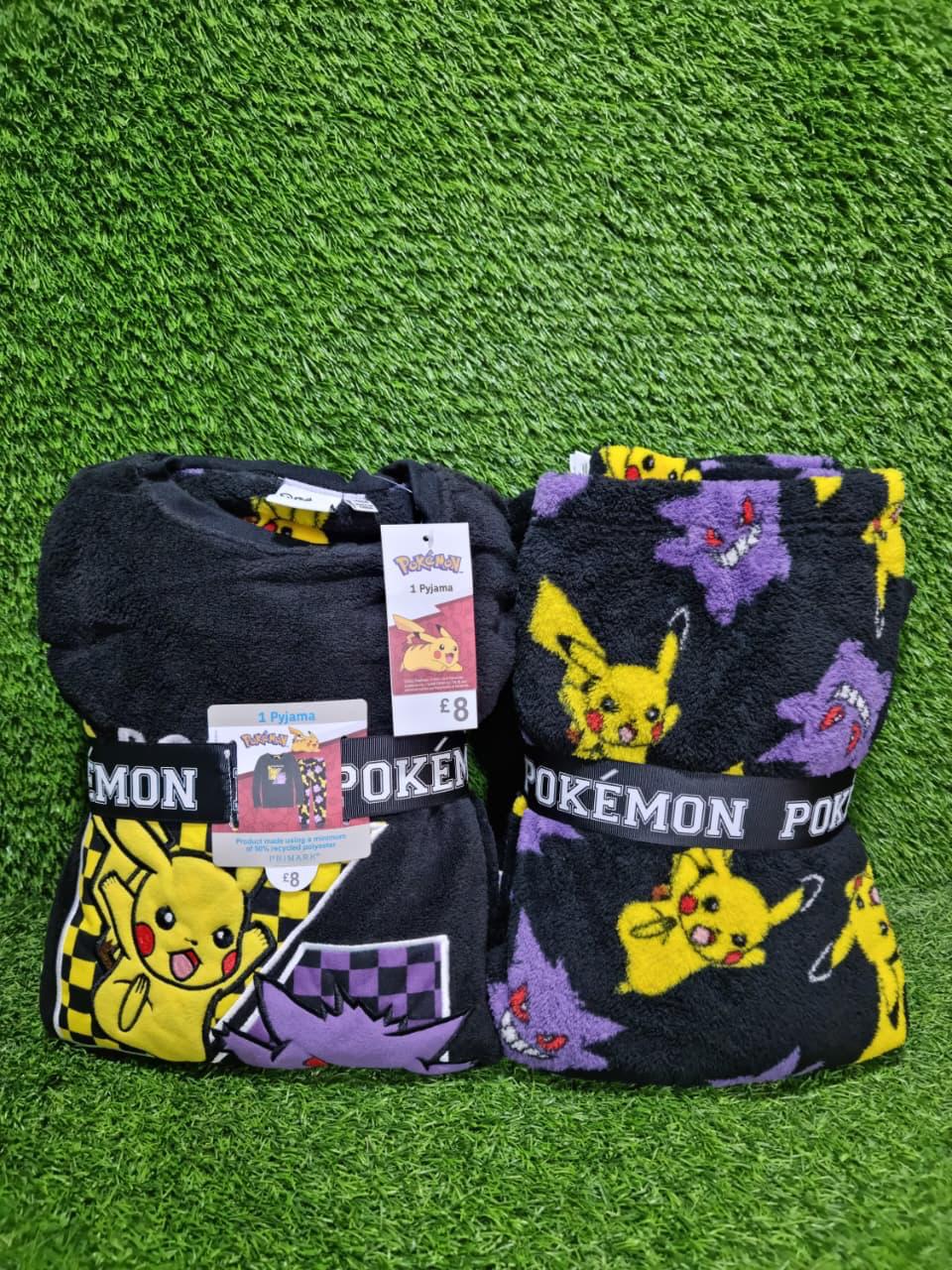 Primark Pokémon Pikachu & Gengar Printed Fleece Pyjama Set for Kids