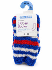 Primark Kids Fluffy Striped Cosy Socks 3-Pack