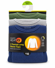 Primark HEATIQ Kids Thermal Long Sleeve Tops 3-Pack