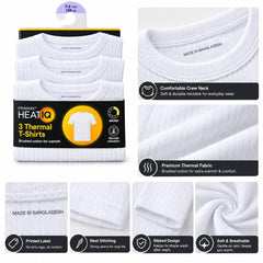 Primark HEATIQ Kids White Thermal T-Shirts 3-Pack