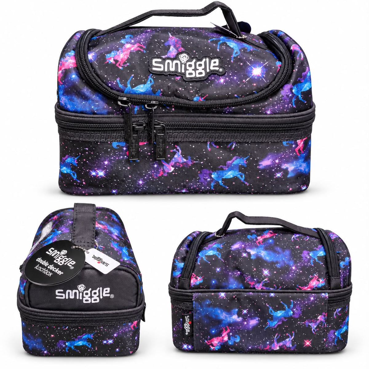 Smiggle Galaxy Unicorn Double Decker Insulated Lunchbox