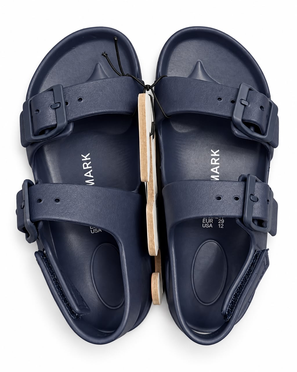 Primark Kids Navy Blue Double Buckle Sandals
