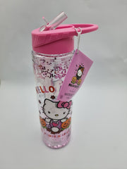 Hello Kitty Pumpkin Spice Glitter Filled Water Bottle