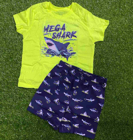 Shark Print Shirt And Short Set Primark