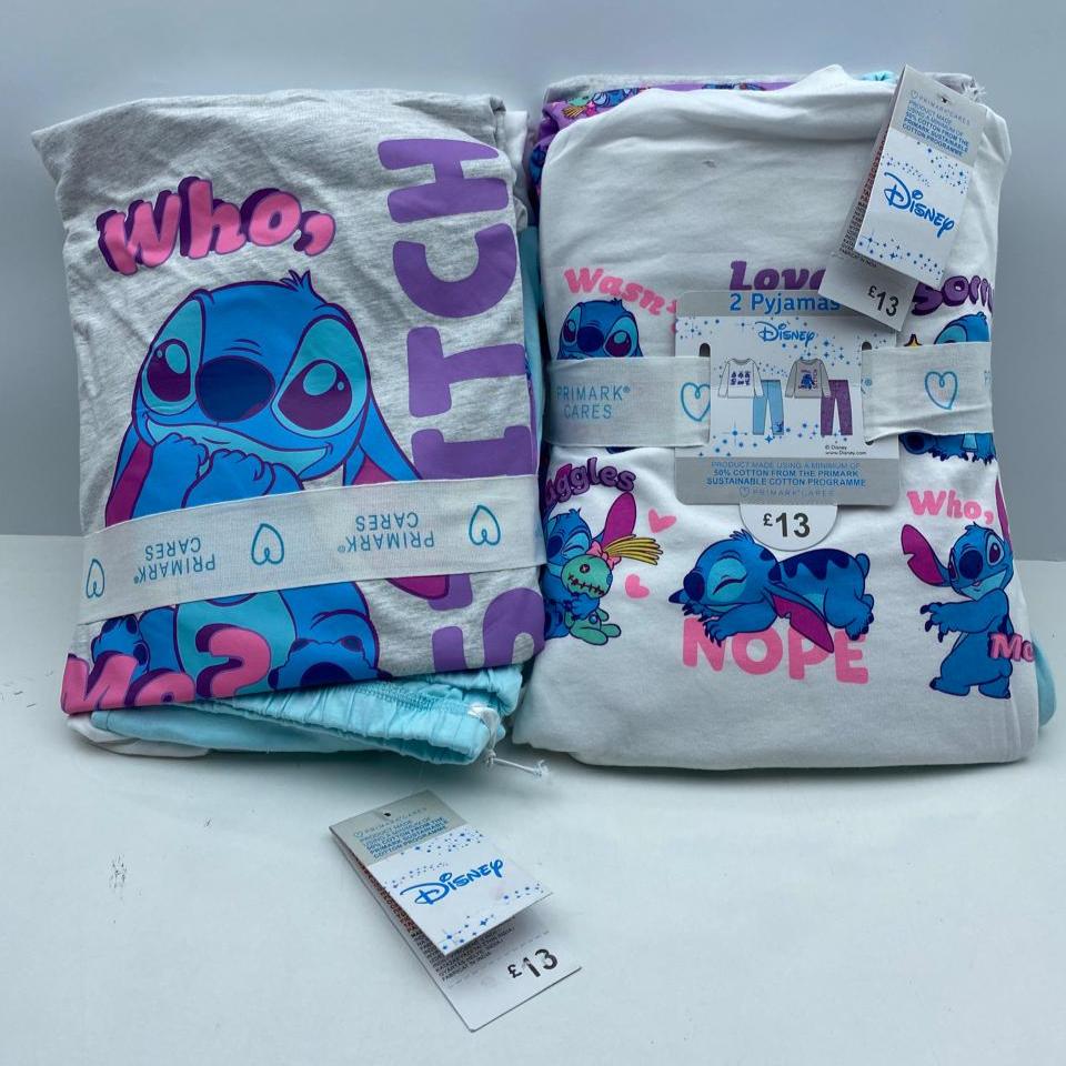 Stich Printed Pyjamas Primark 4pcs Set