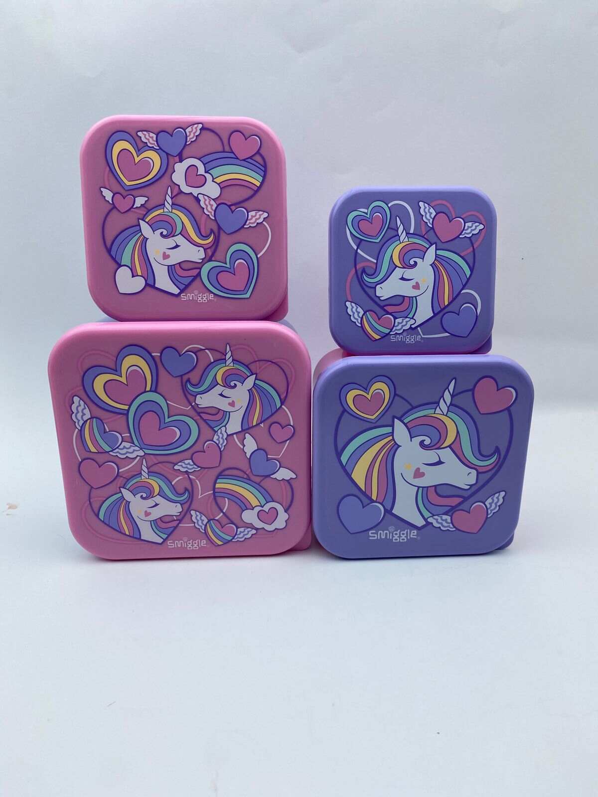 Unicorn Print 4 In 1 Lunchboxes Set Smiggle
