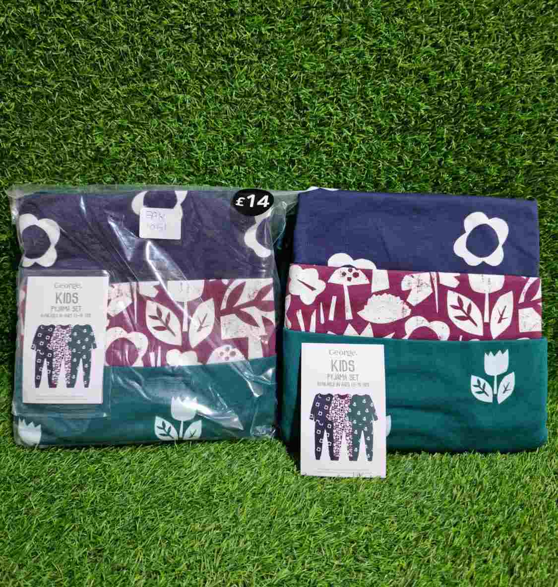 George Flower Wildlife Long Sleeve Pyjamas 3 Pack