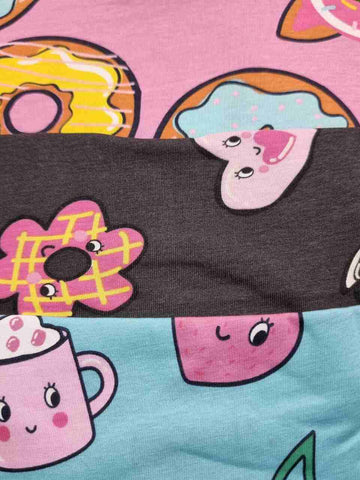 George Multi Color Donut Long Sleeve Pyjamas 3 Pack