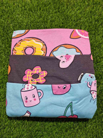 George Multi Color Donut Long Sleeve Pyjamas 3 Pack