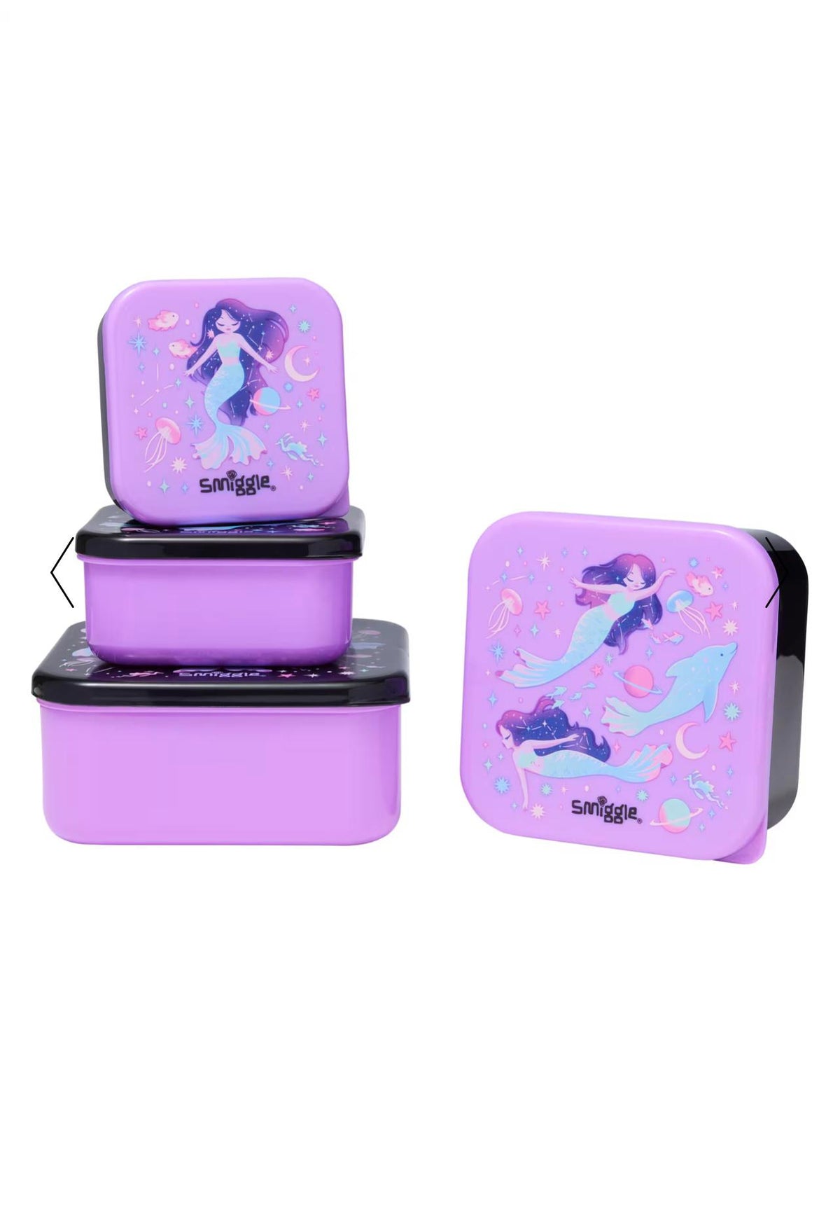 Smiggle Mermaid 4 Lunch Boxes Set