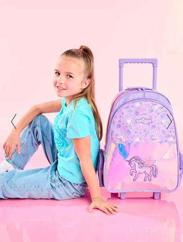 Smiggle Trolley Unicorn Backpack With Light Up Wheels