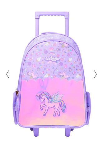 Smiggle Trolley Unicorn Backpack With Light Up Wheels