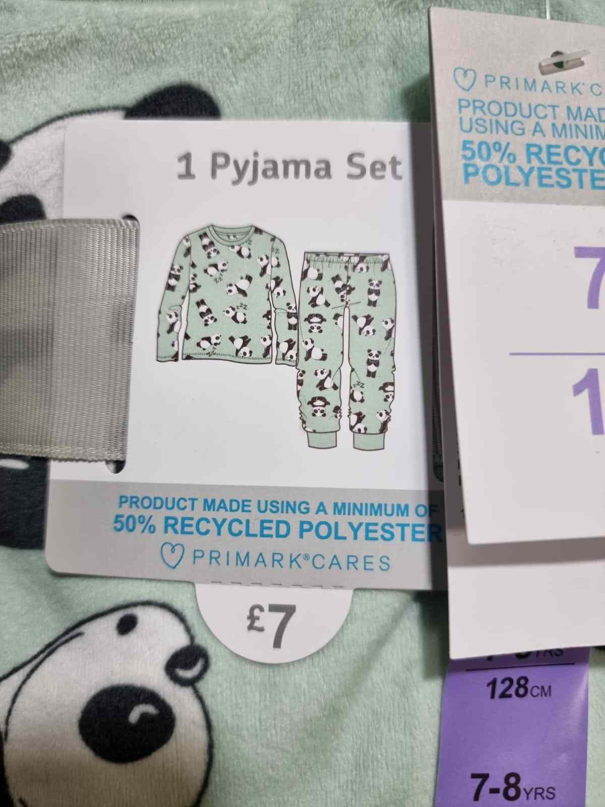 Primark Panda Velour Pyjamas Set
