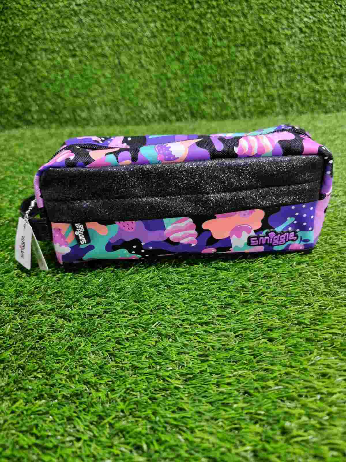 Colorful Printed Pencil Case Black