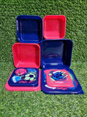 Smiggle Football Print 4 Lunchboxes Set