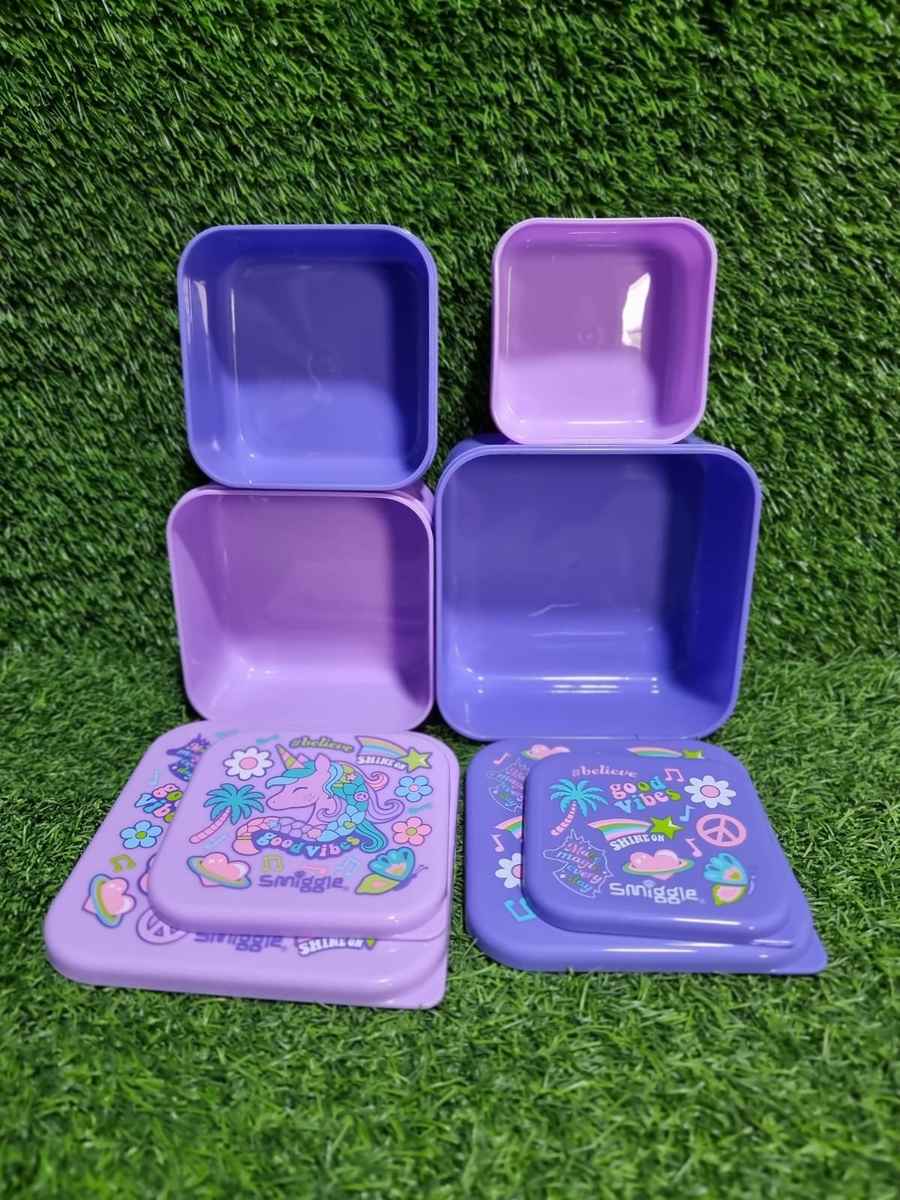 Smiggle Unicorn 4 Lunch Boxes Set