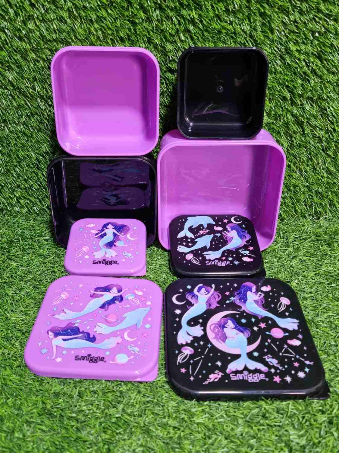 Smiggle Mermaid 4 Lunch Boxes Set