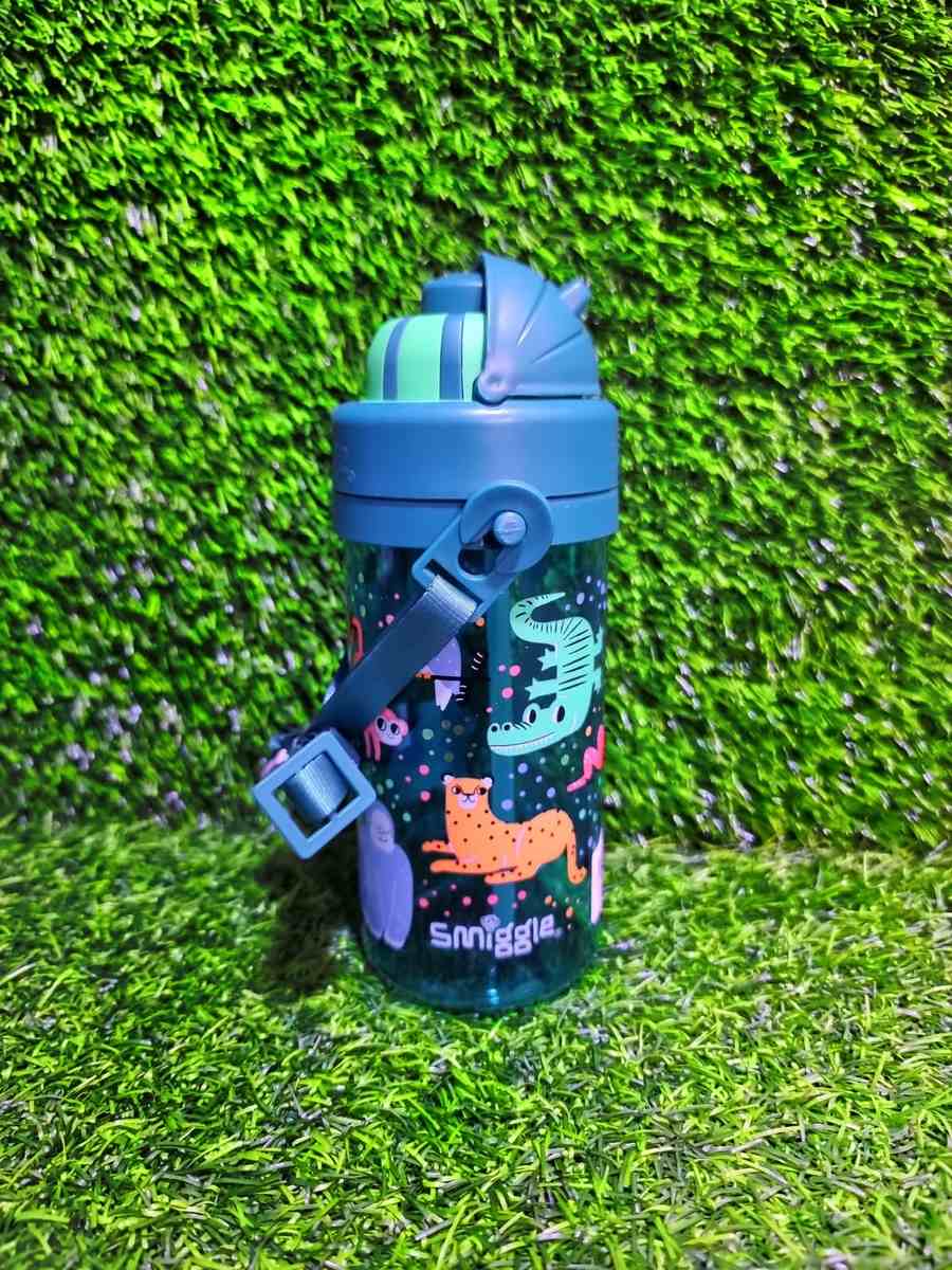 Smiggle Animal Print Teeny Tiny Drink Bottle With Strap 400ML