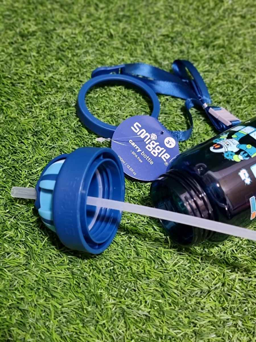 Smiggle Robot Teeny Tiny Drink Bottle With Strap 400ML