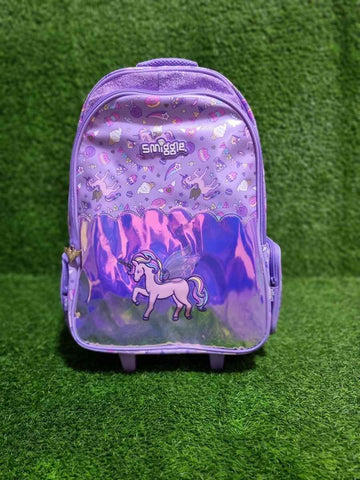 Smiggle Trolley Unicorn Backpack With Light Up Wheels