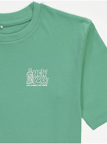 George Printed NewYork Art Crew 3 Shirts Set