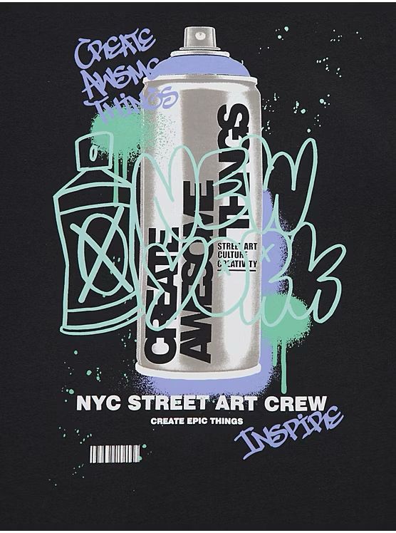George Printed NewYork Art Crew 3 Shirts Set