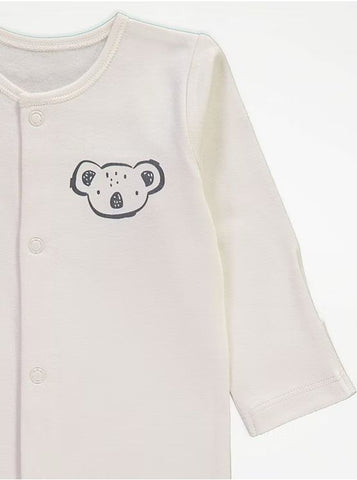 Koala Bear Pattern Sleepsuits 3 Pack