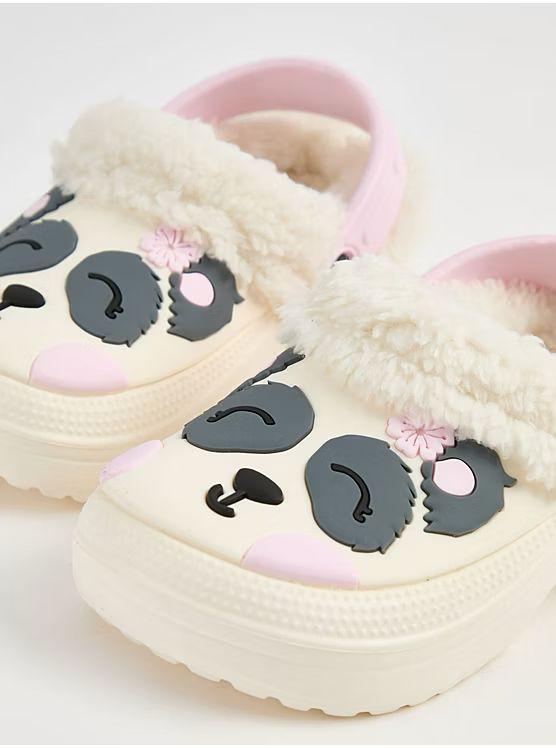 Panda Faux Fur Clog George Uk