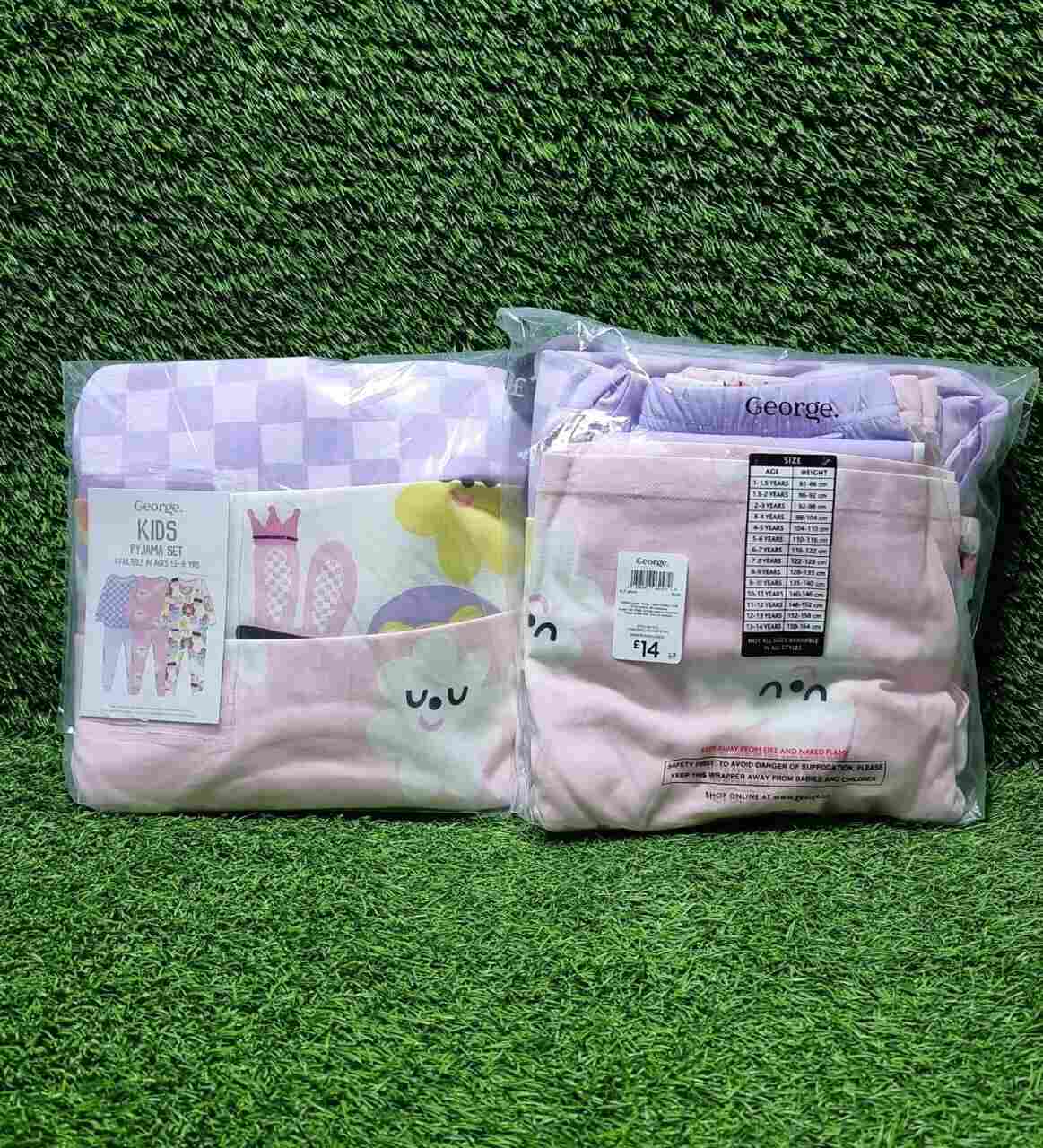 George Cute Printed Long Sleeve Pyjamas - 3 Pairs Set