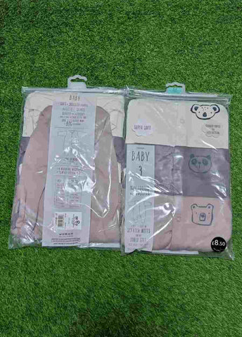 Koala Bear Pattern Sleepsuits 3 Pack