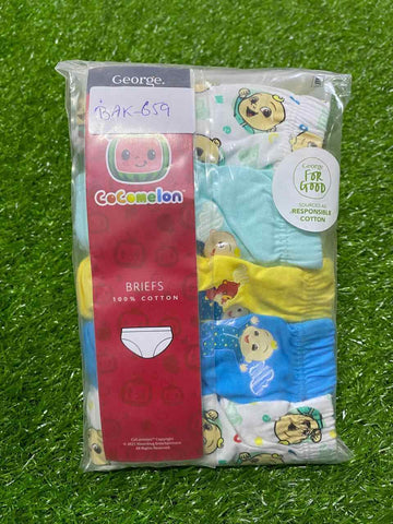 Cocomelon Print Briefs 5 Pack , 4-5 Years