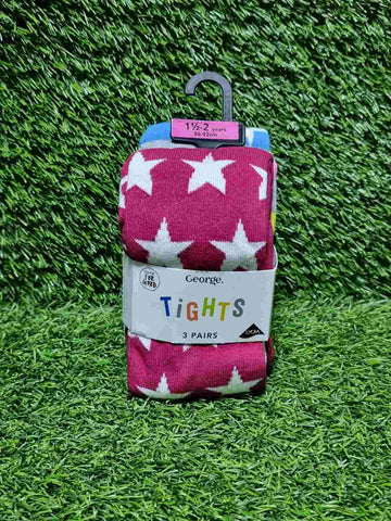 Colorful Printed Tights 3 Pack