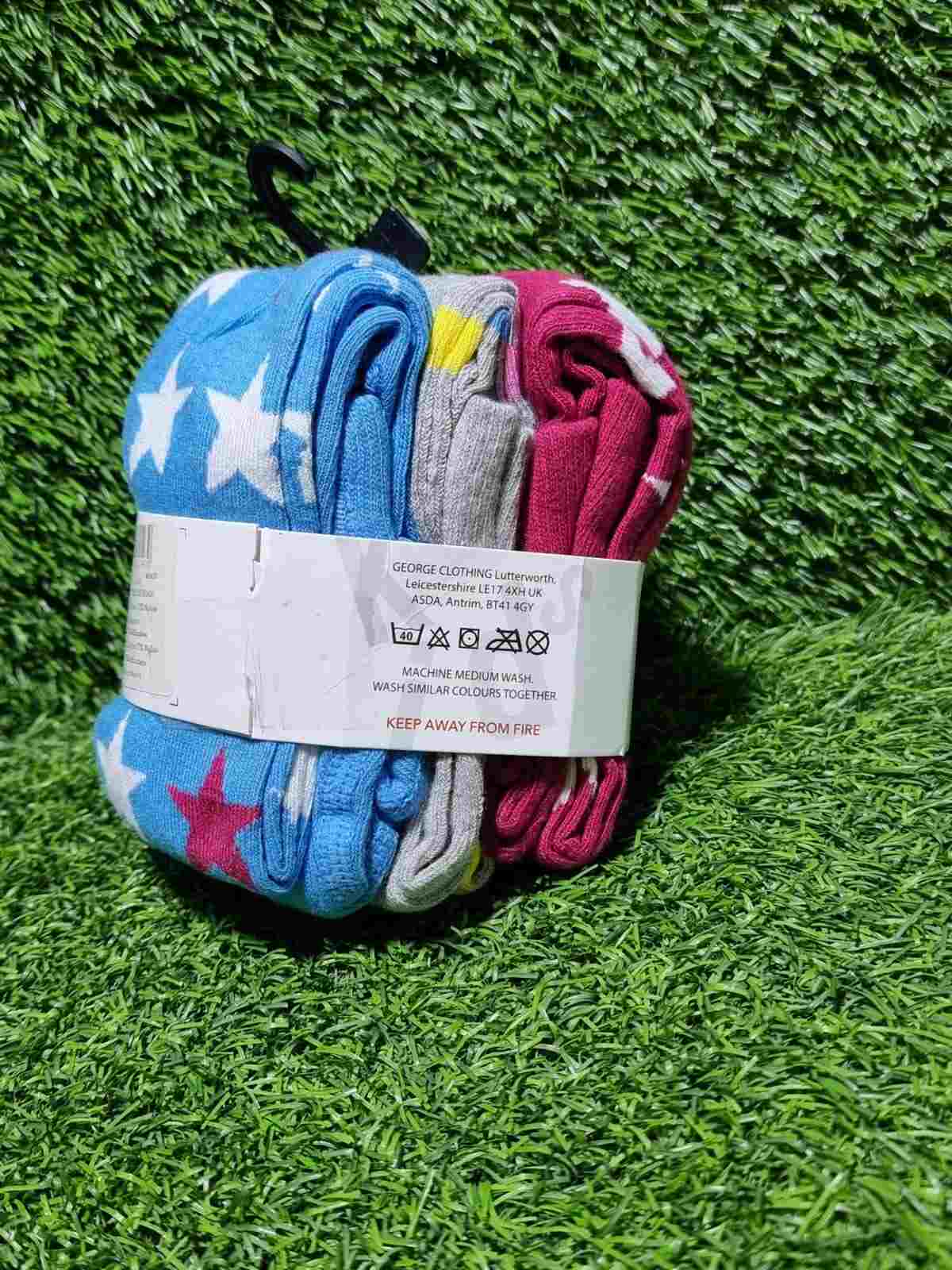 Colorful Printed Tights 3 Pack