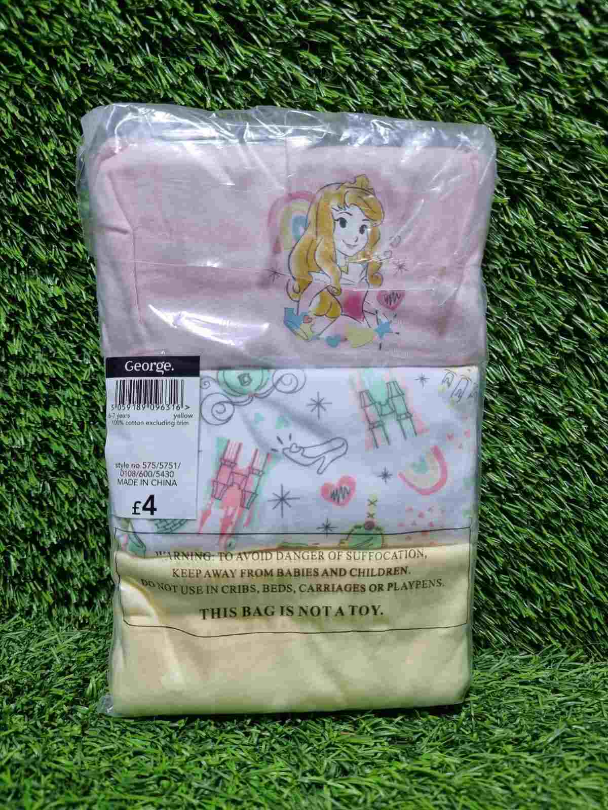 Disney Princess Vests 3 Pack George 6-7 years