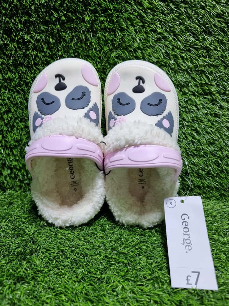 Panda Faux Fur Clog George Uk