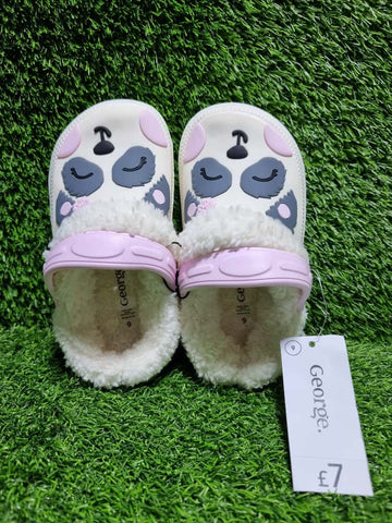 Panda Faux Fur Clog George Uk