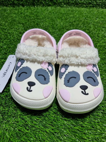Panda Faux Fur Clog George Uk