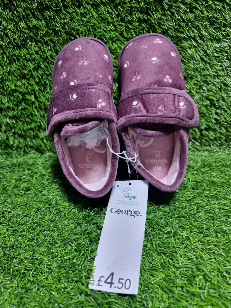 Floral Faux Fur Clog George - Uk 9 / Euro 27