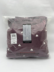 George Burgundy Heart Long Sleeve Pyjamas 3 Pack , 6-7 Years