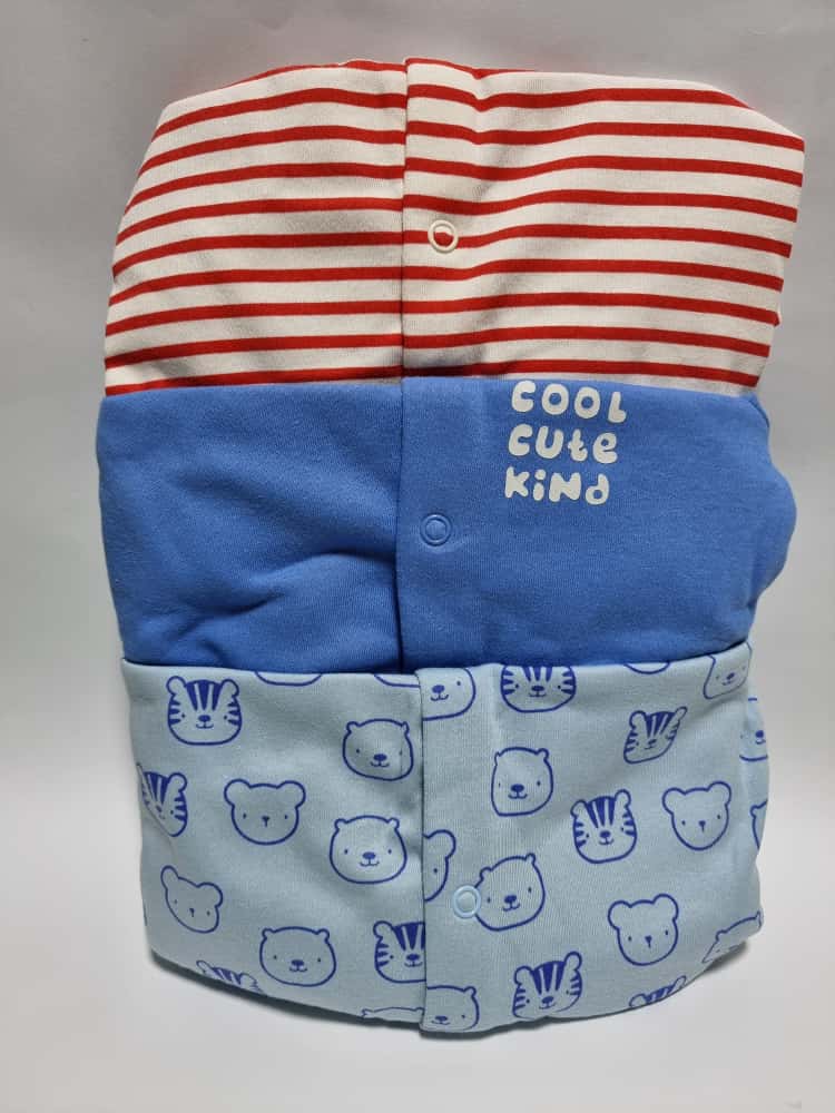 Animal Cool Cute Kind Sleepsuits 3 Pack George Uk
