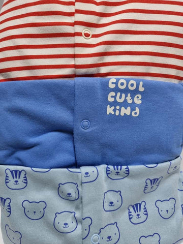 Animal Cool Cute Kind Sleepsuits 3 Pack George Uk