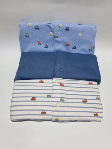 Vehicle Long Sleeve Footless Sleepsuits 3 Pack - George UK