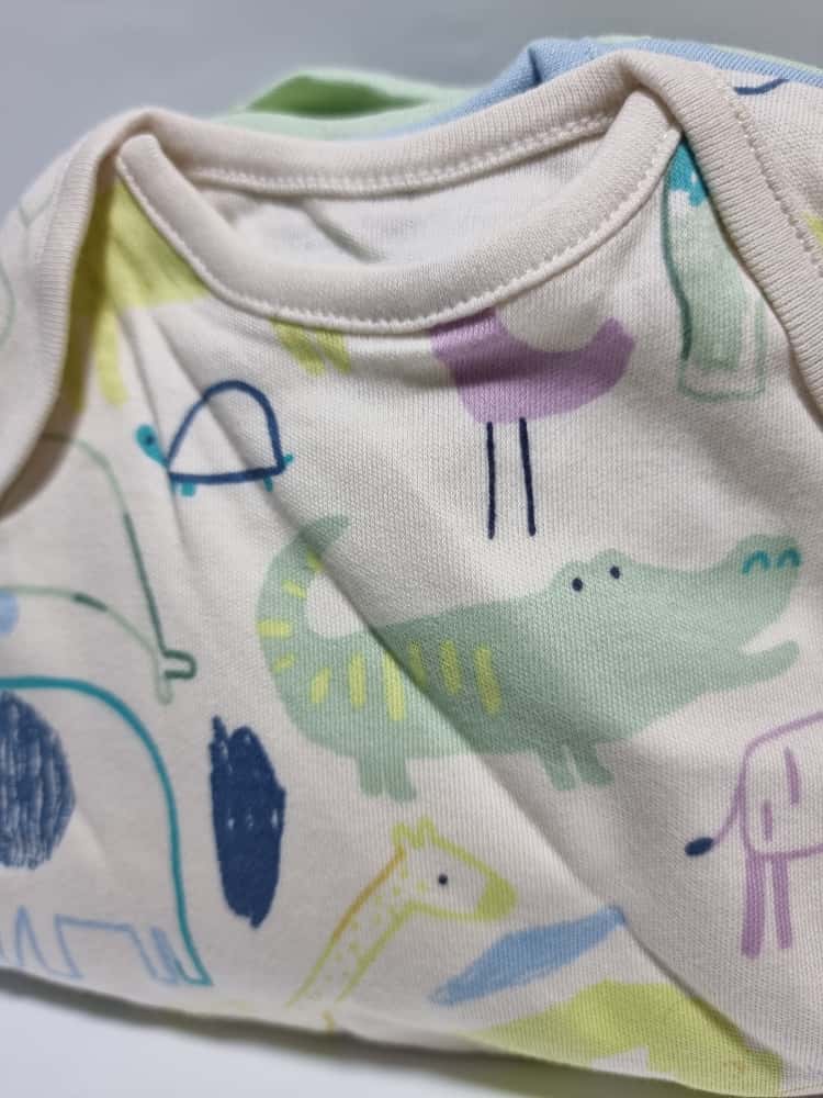 Safari Animal Sketch Short Sleeve Bodysuits 7 Pack - George Uk